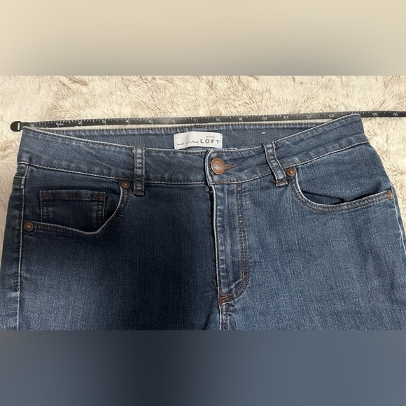 LOFT Women's Curvy Skinny Jeans P Petite- Dark Blue - Picture 6 of 16